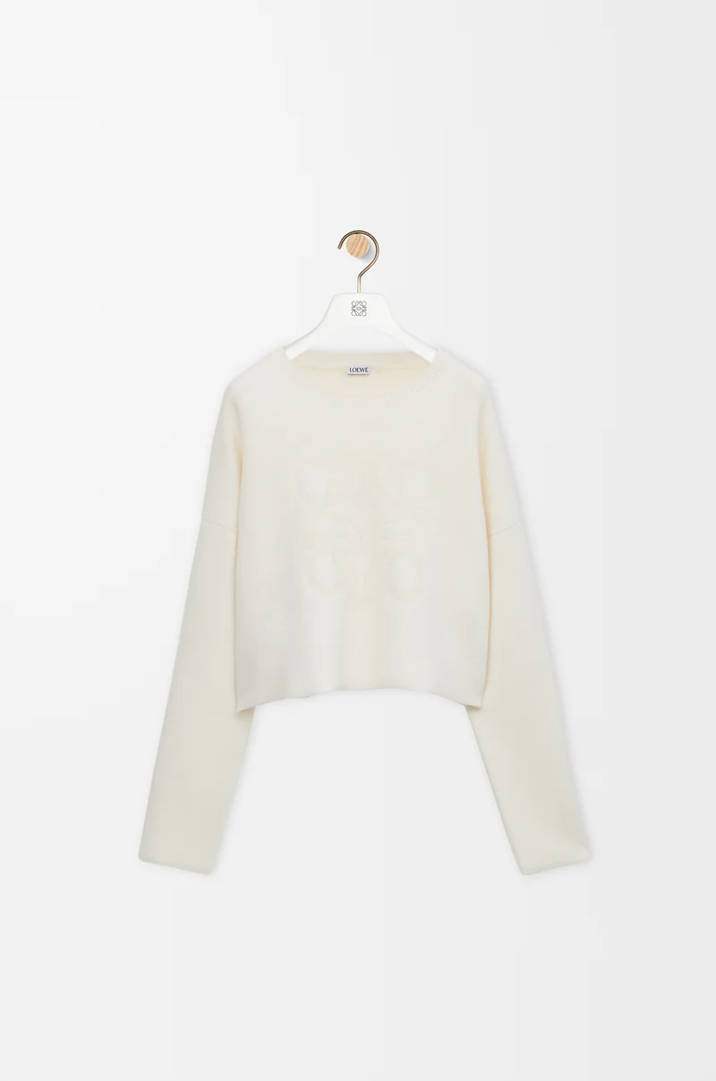 LOEWE Jersey Anagram en mezcla de lana Blanco