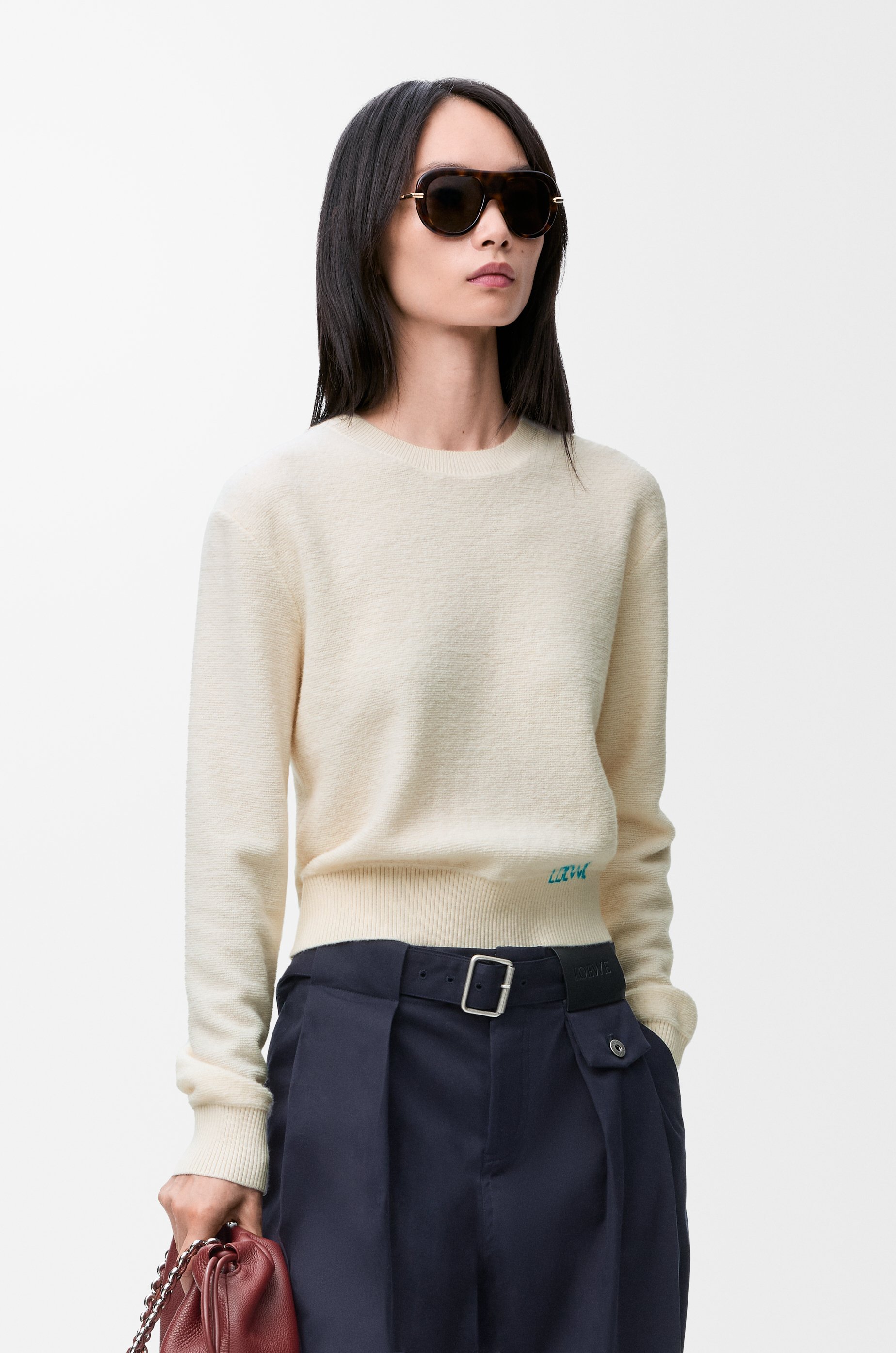 LOEWE Jersey en lana Crudo