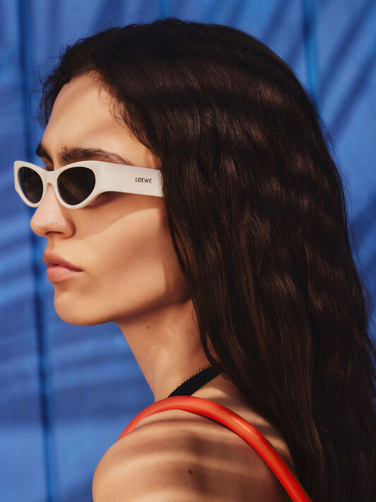 LOEWE 小号 Flash 猫眼造型太阳眼镜 黑色