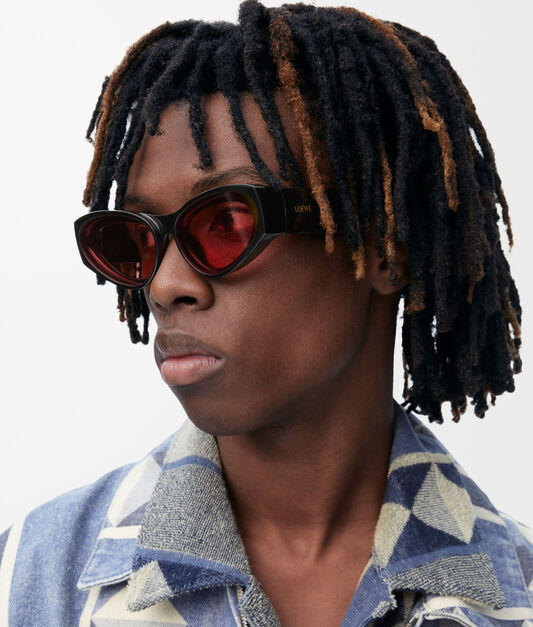 LOEWE フロントレンズ キャッツアイ サングラス  ブラック