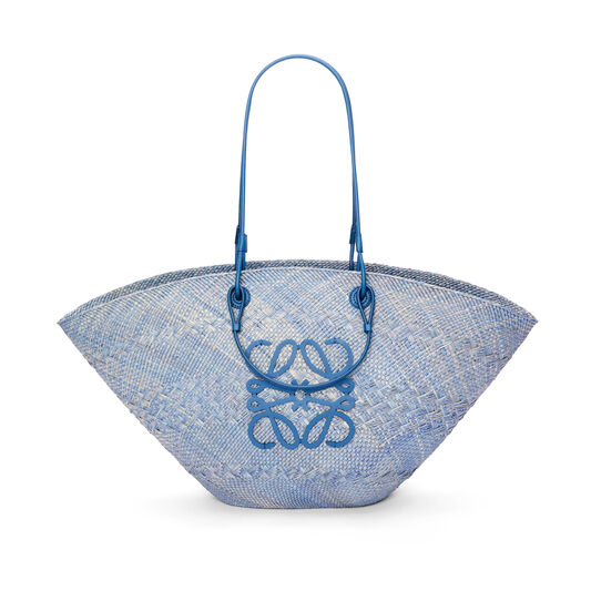 Large Anagram basket bag in iraca palm