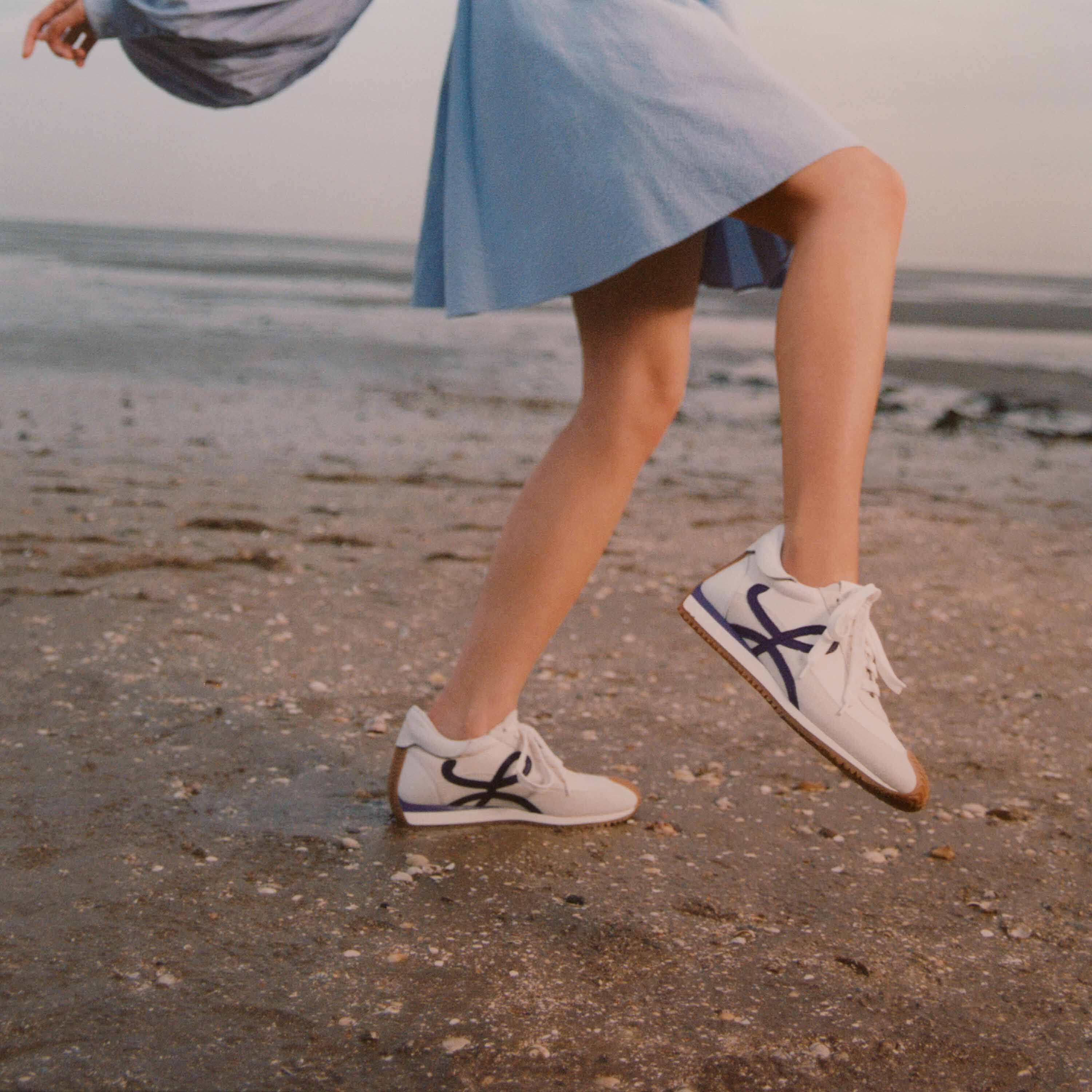 loewe flow runner suede sneakers