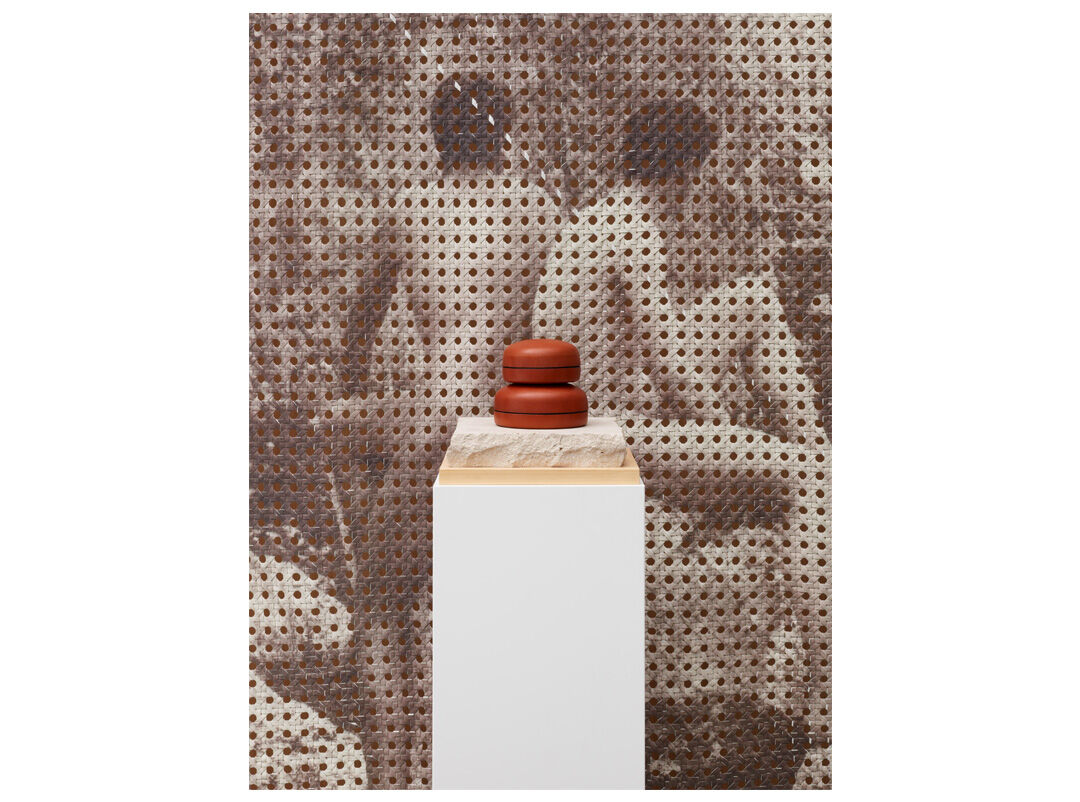 Vintage Boys Photo Print Feather-Covered Organza Silk Tapestry | Medium Multi-Use Round Leather Box