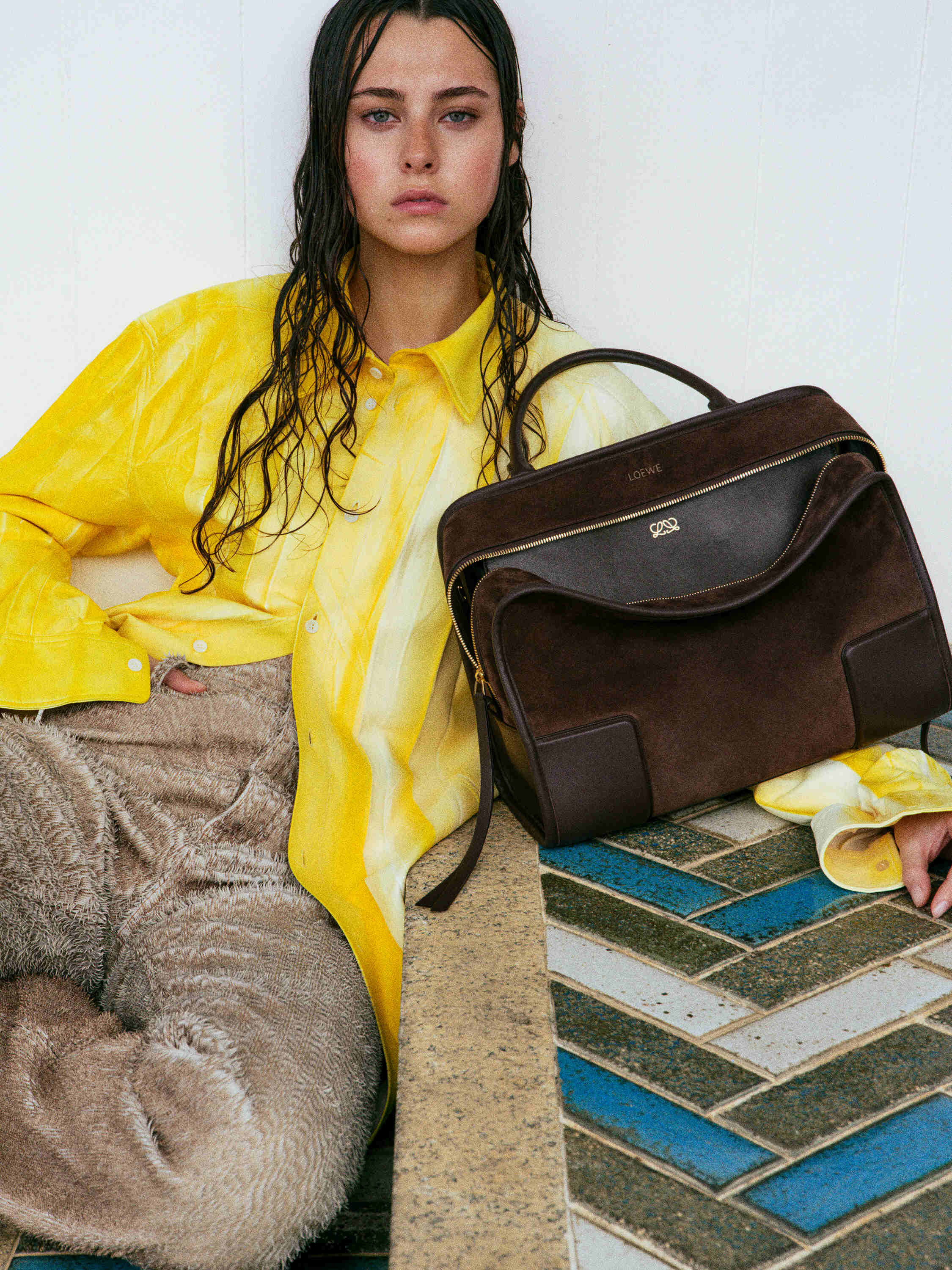 正規品 LOEWE ロエベ デニム ウッド アマソナ バッグ 2007年限定 