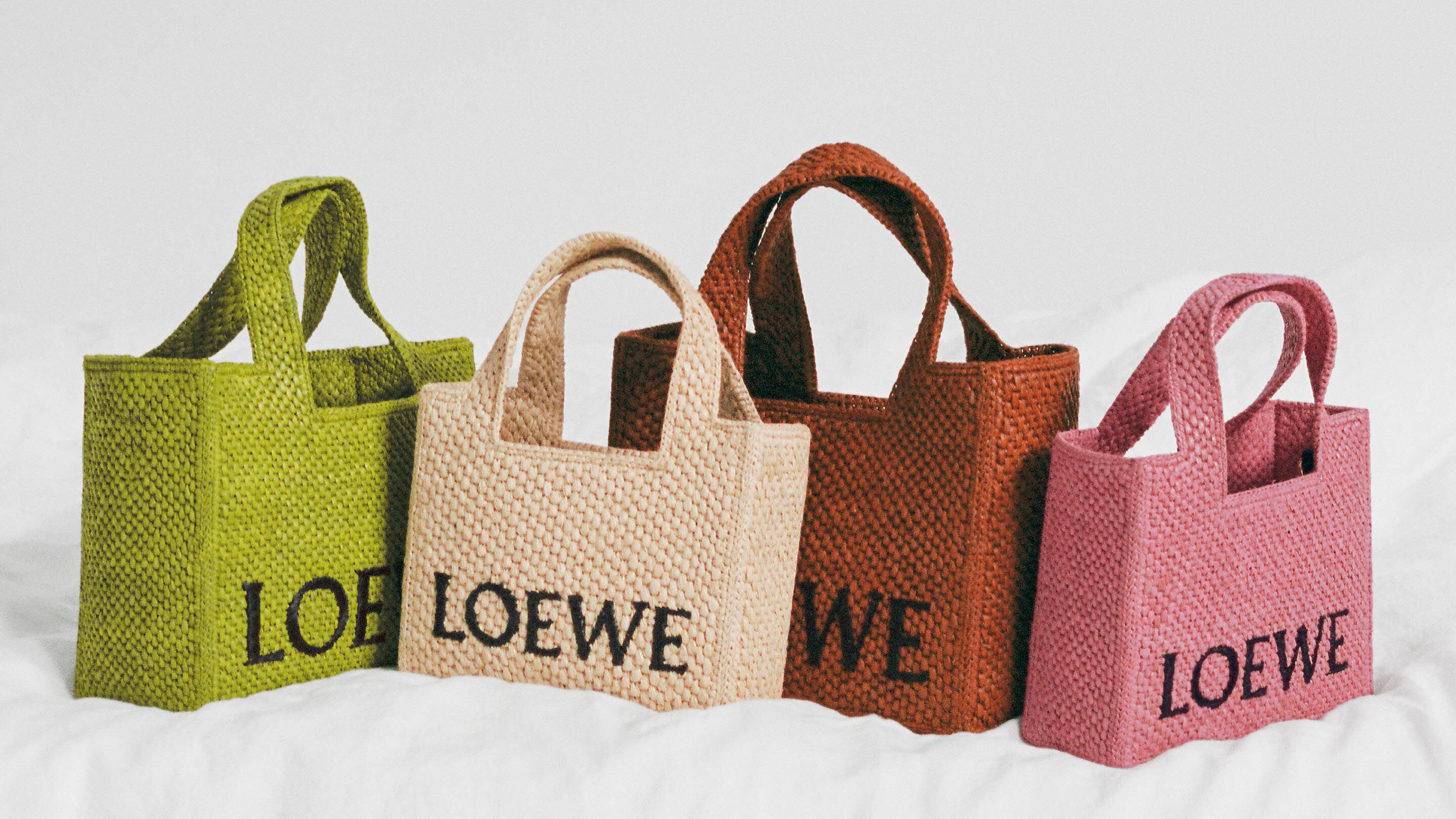 LOEWE Paseo drawstring tote bag - White