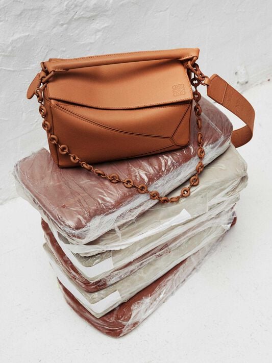 LOEWE on X: The new Balloon bag arrives in vintage khaki leather