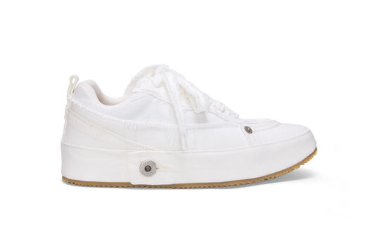 Deconstructed sneaker in denim