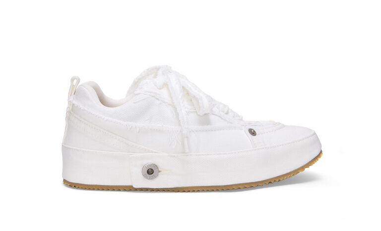 Deconstructed sneaker in denim