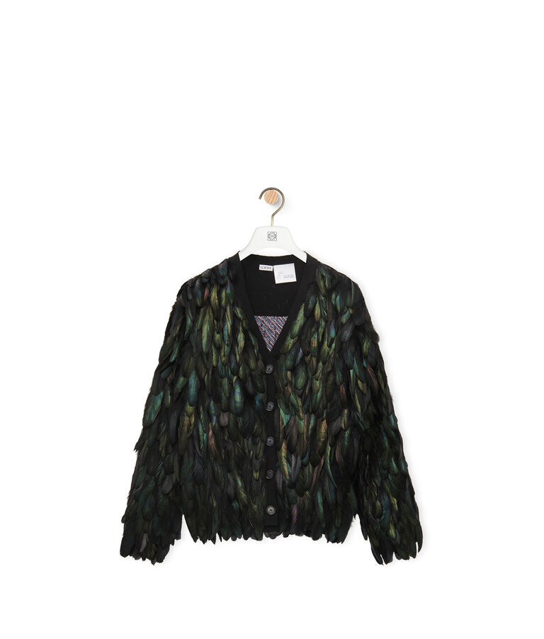 Howl cardigan in wool and feather