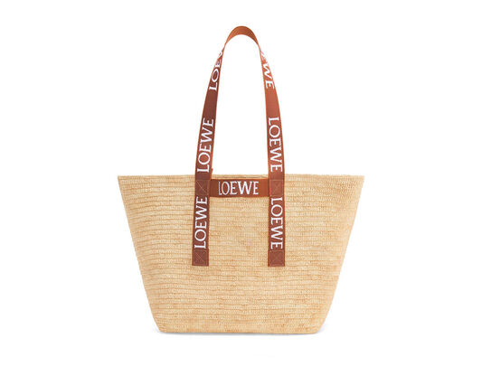Fold Shopper in raffia