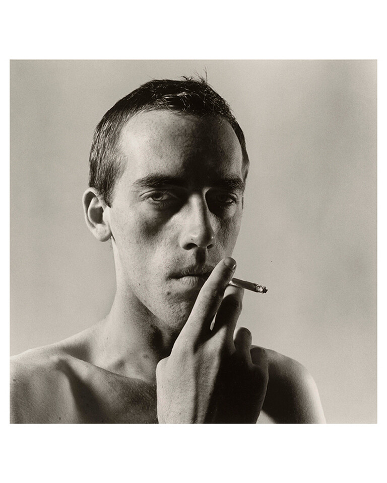 “David Wojnarowicz Smoking” by Peter Hujar