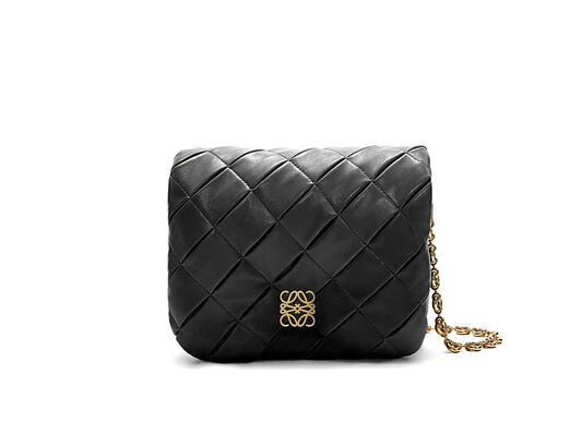 Puffer Goya in pleated shiny nappa lambskin