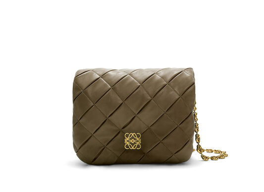Puffer Goya in pleated shiny nappa lambskin