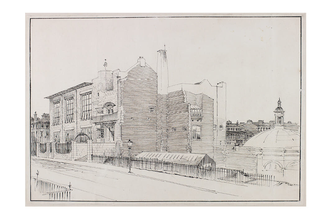 "Perspective drawing of Glasgow School of Art from the north-west",&nbsp;1899-1906
