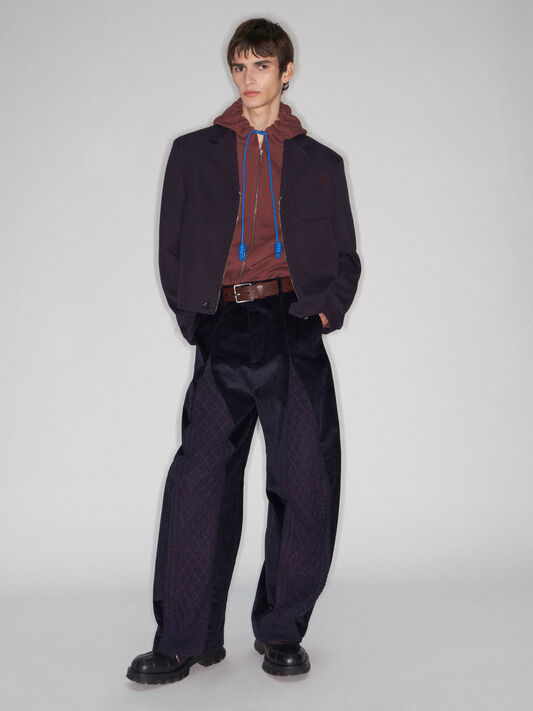 LOEWE Zip-up hoodie in cotton Burgundy