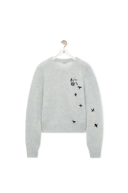 LOEWE Sweater in wool 冰川藍色