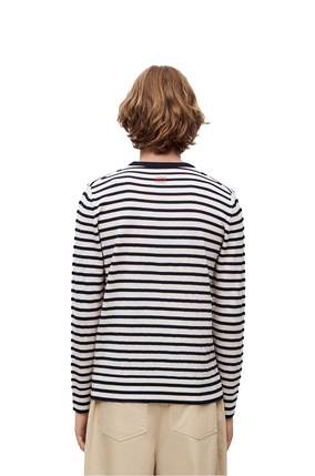 LOEWE Striped sweater in wool Navy/White plp_rd