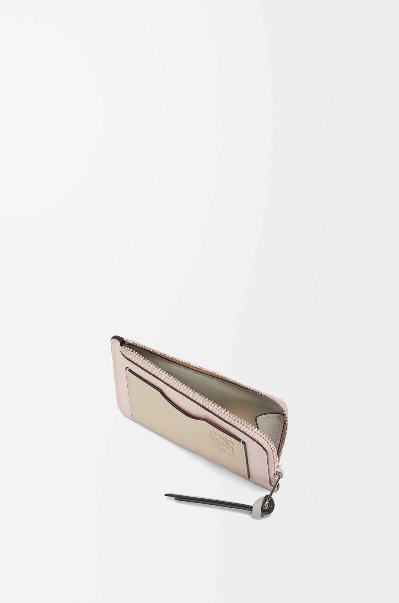 LOEWE Coin cardholder in soft grained calfskin Talc/Light Oat