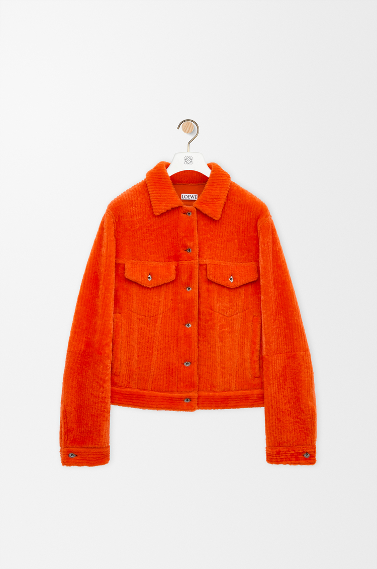 LOEWE Chaqueta en pana de lana de oveja Naranja
