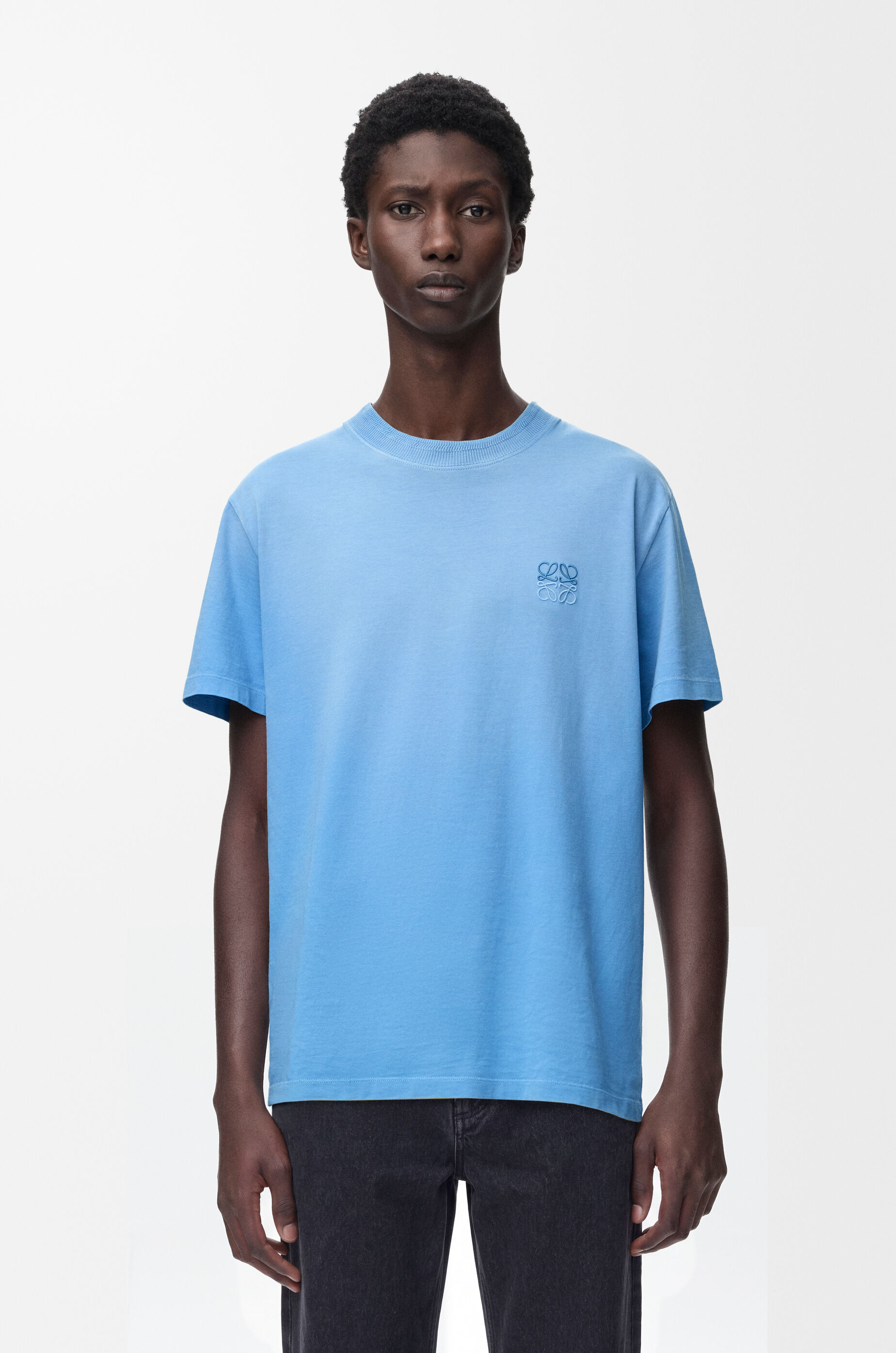 Regular fit T-shirt in cotton Blue - LOEWE USA Official Website