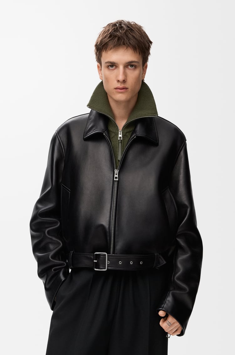 LOEWE Biker jacket in nappa lambskin Black