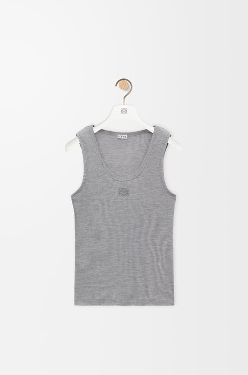 LOEWE 真絲 Anagram 無袖上衣 混灰色
