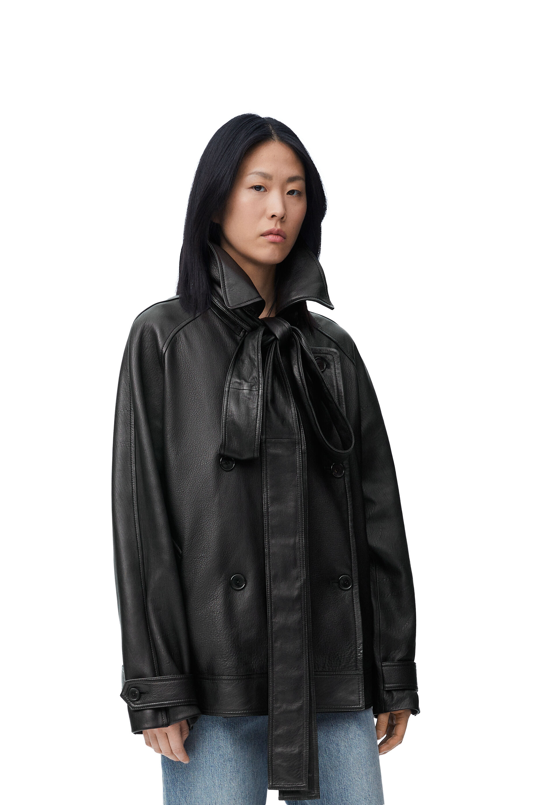 Bow jacket in nappa lambskin Black LOEWE