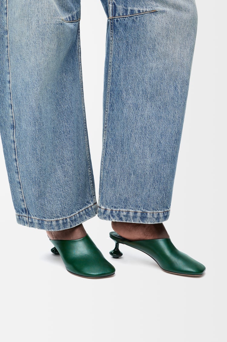 LOEWE Toy mule in goatskin Forest Green