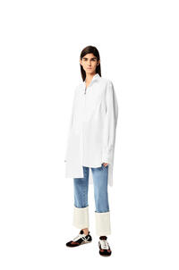 LOEWE Camisa larga asimétrica en algodón Blanco pdp_rd
