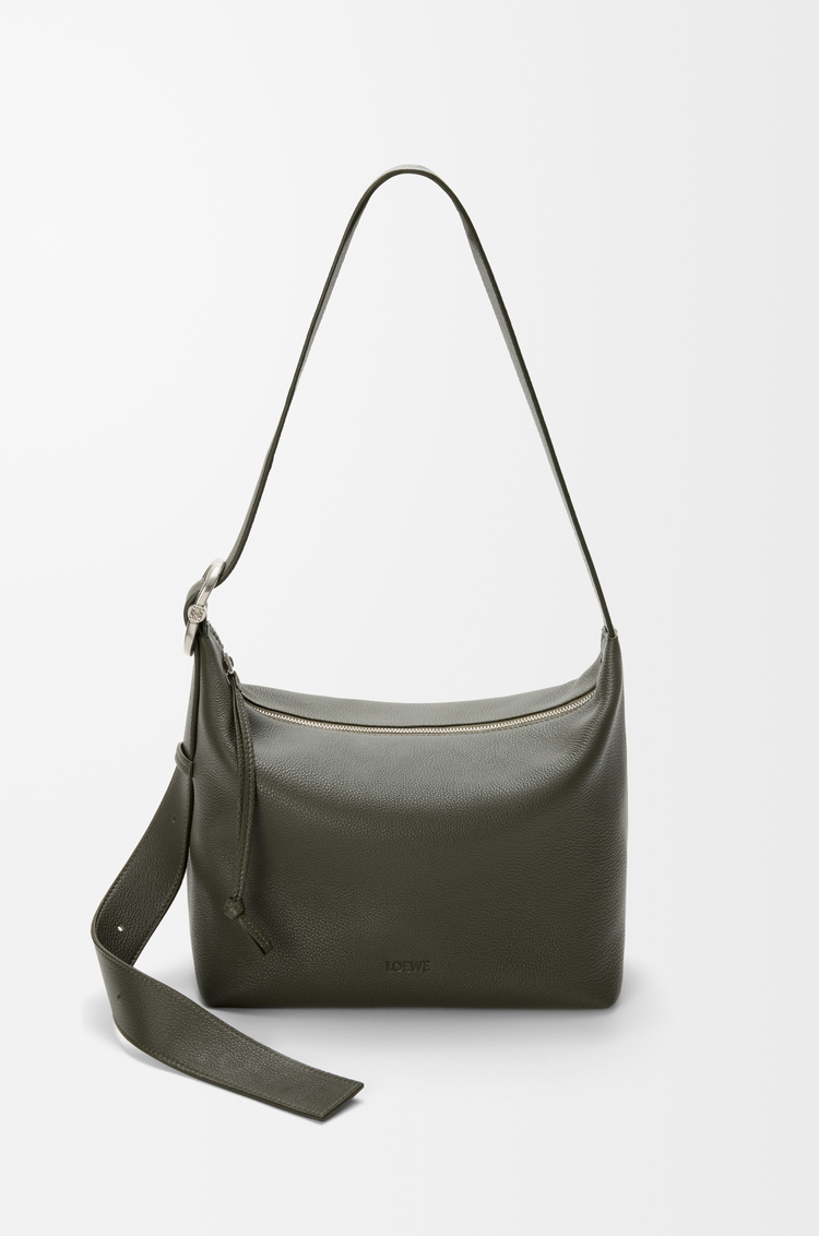 LOEWE Loop hobo in supple grained calfskin Dark Khaki