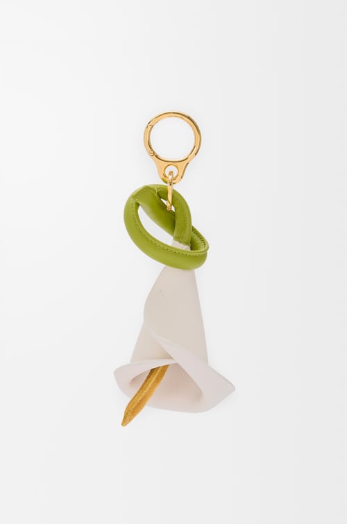 LOEWE Charm Calla en piel de ternera Verde/Blanco