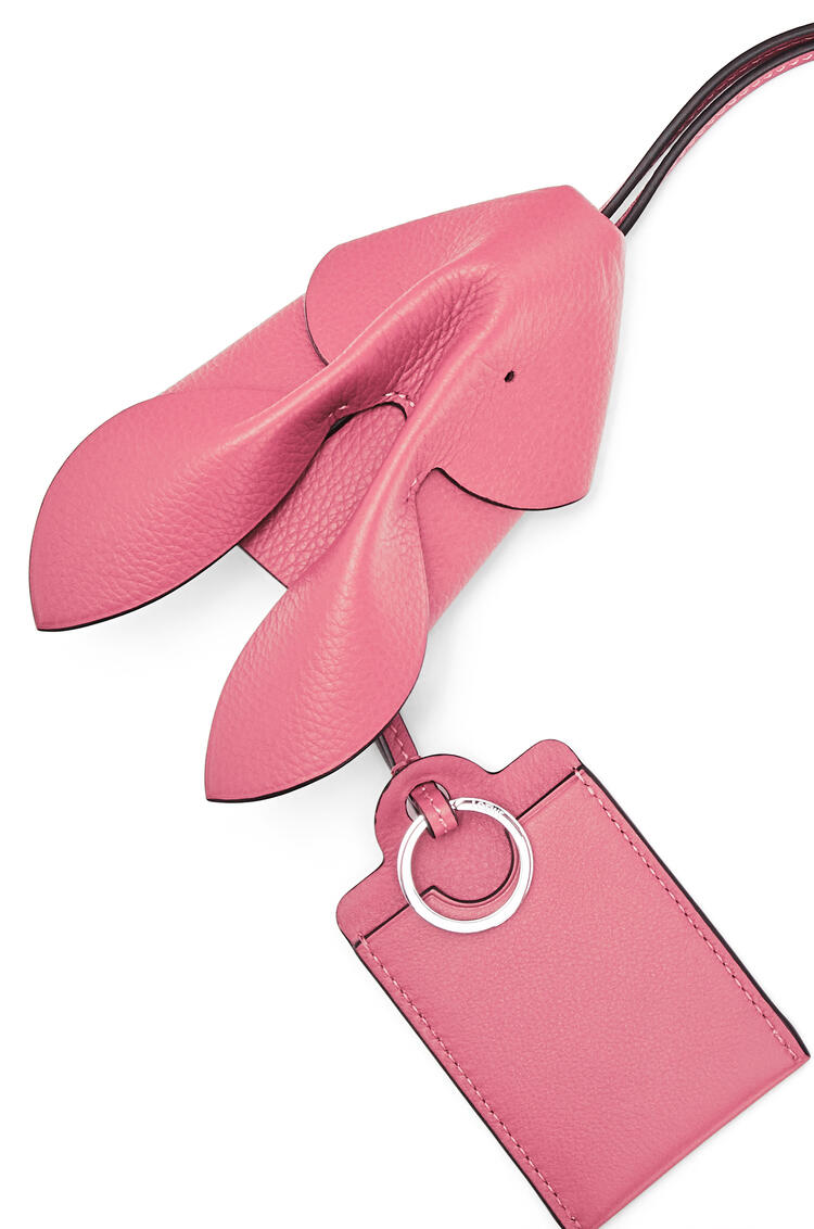 LOEWE Bunny key cardholder in grained calfskin New Candy