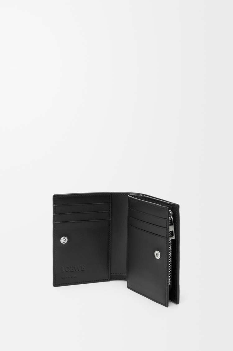 LOEWE Panta compact wallet in shiny calfskin Black