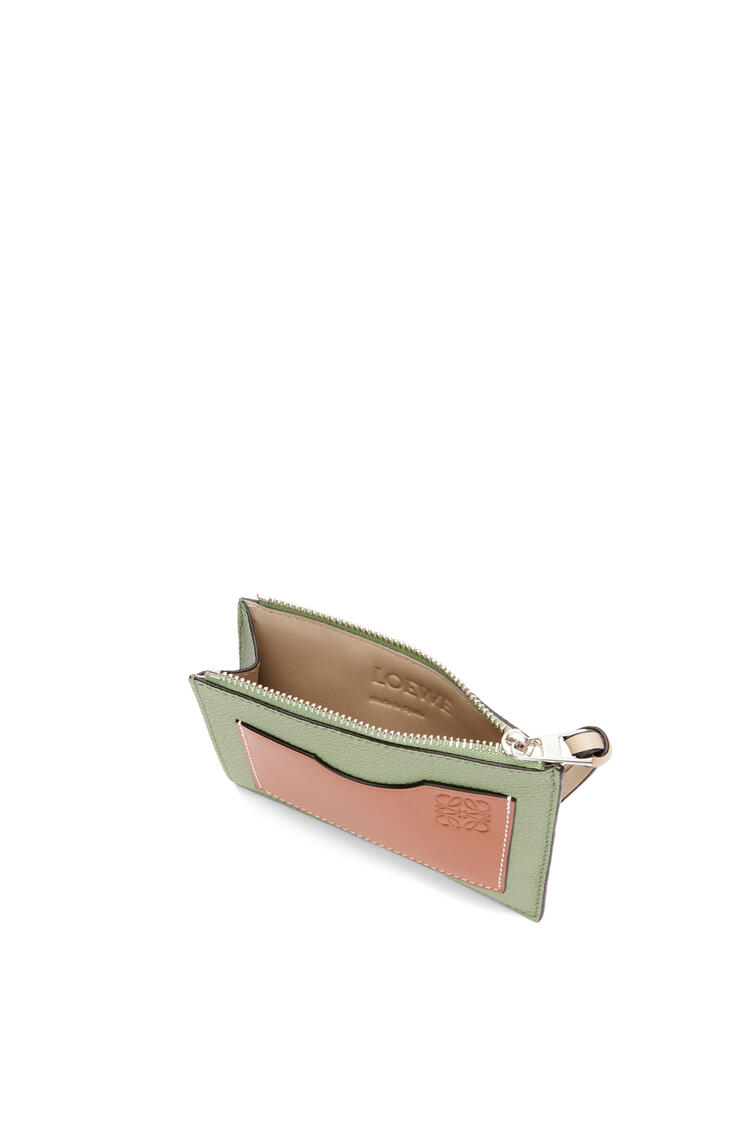 LOEWE Large coin cardholder in soft grained calfskin Rosemary/Tan pdp_rd