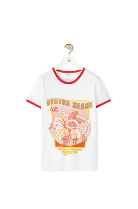 LOEWE Oysters print T-shirt in cotton White