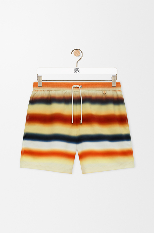 LOEWE Swim shorts in technical shell Orange/Multicolor