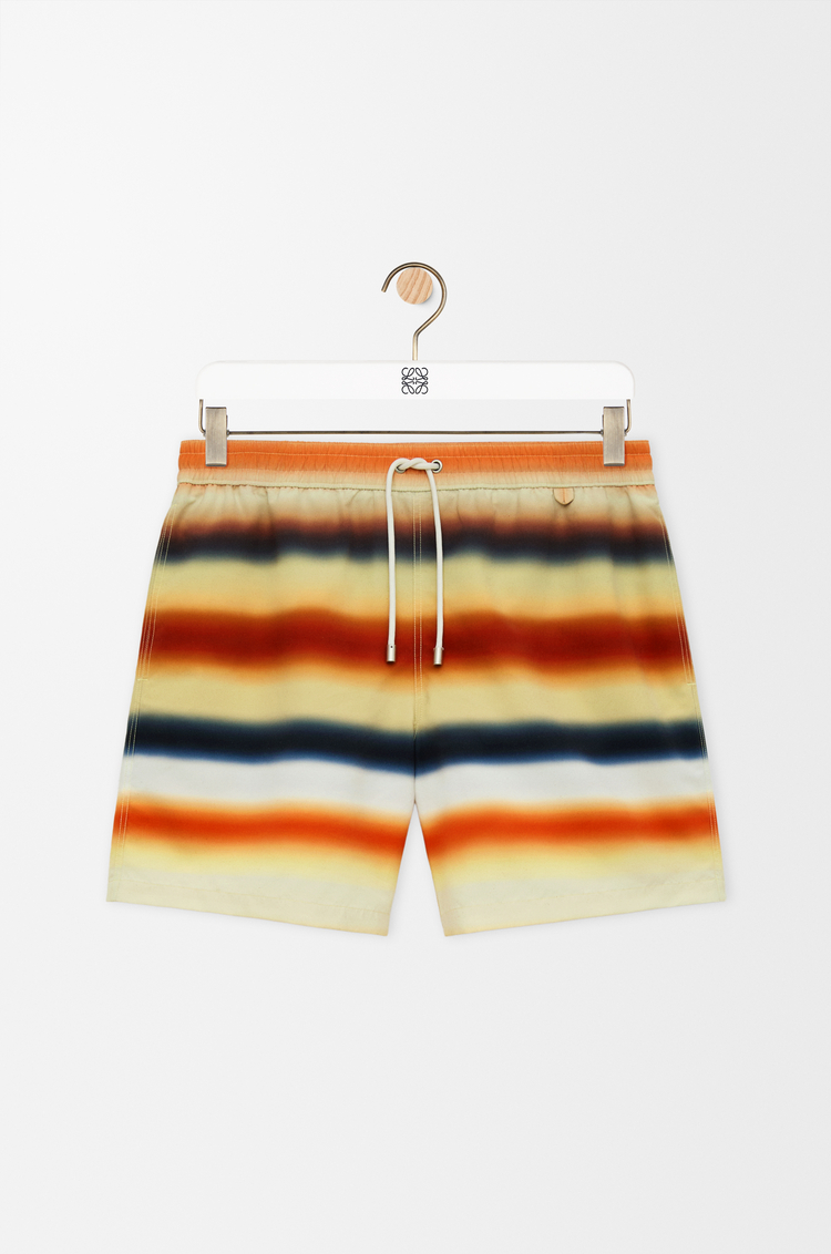 LOEWE Swim shorts in technical shell Orange/Multicolor