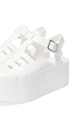 LOEWE Wedge sandal in rubber Optic White plp_rd