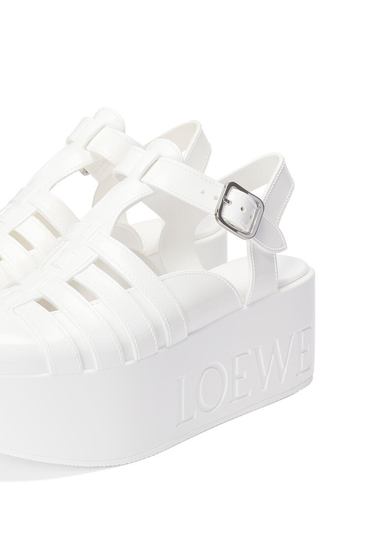 LOEWE Wedge sandal in rubber Optic White