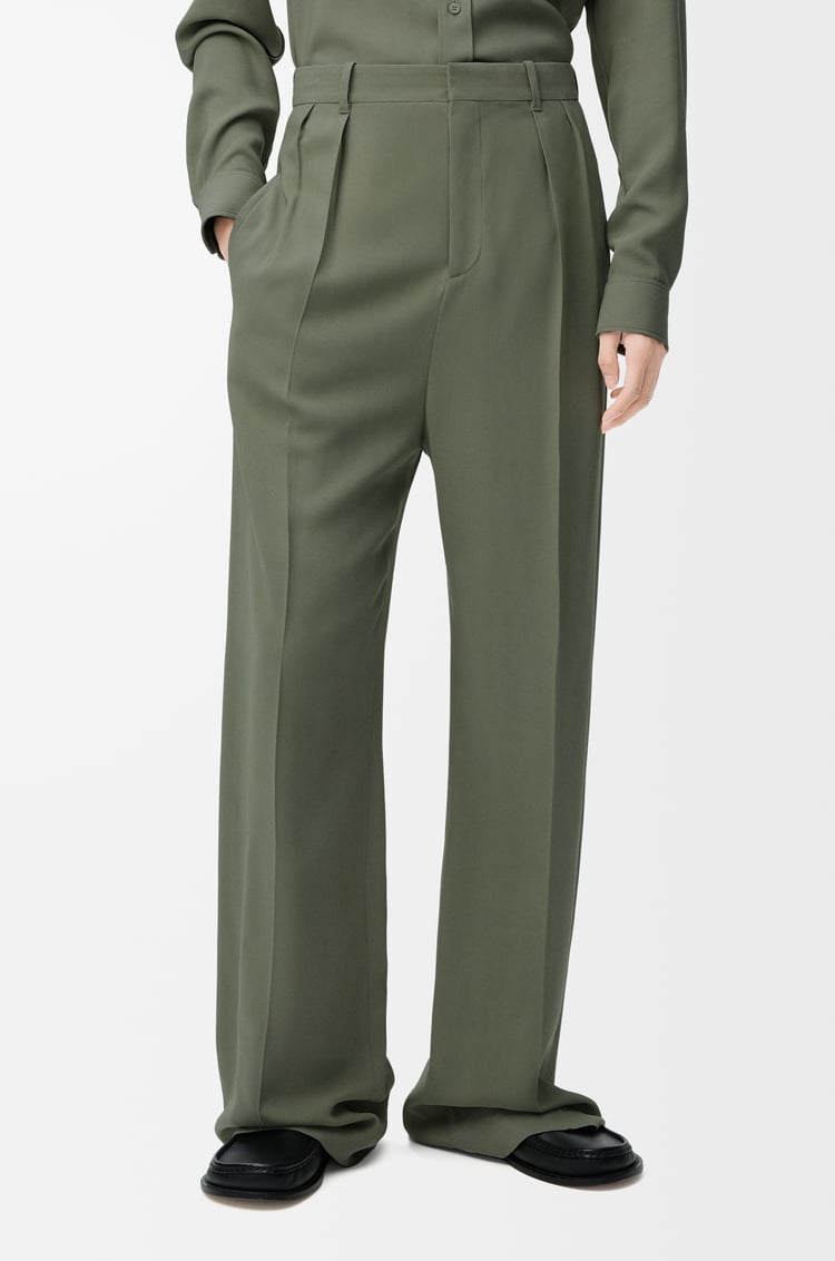 LOEWE Pantalón en mezcla de viscosa Verde Caqui