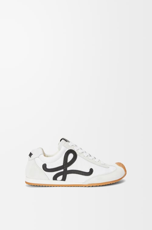 LOEWE Ballet Runner 2.0 in nylon and calfskin White/Black plp_rd