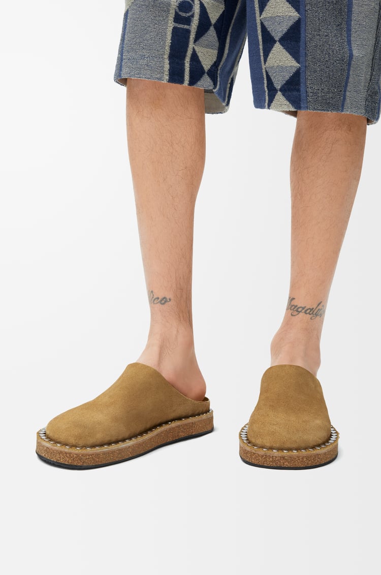 LOEWE リベット ミュール（カーフスエード） Medium Tabacco