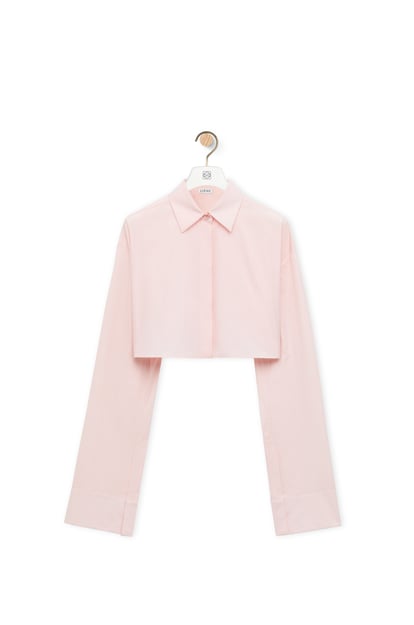 LOEWE Camisa cropped en algodón Rosa