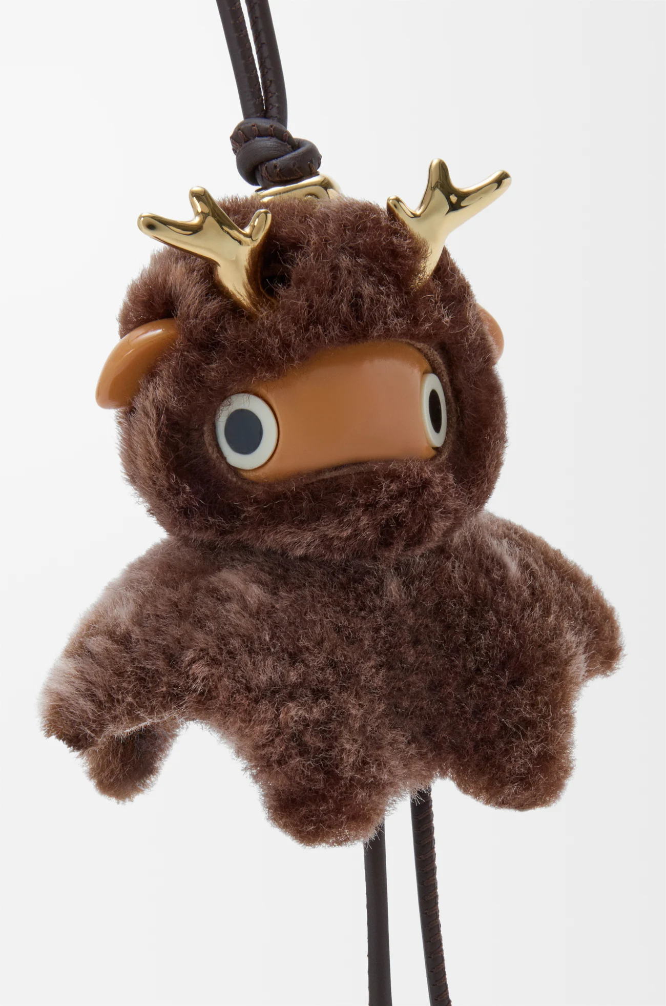 LOEWE Charm Deer Puzz en lana de oveja Marrón