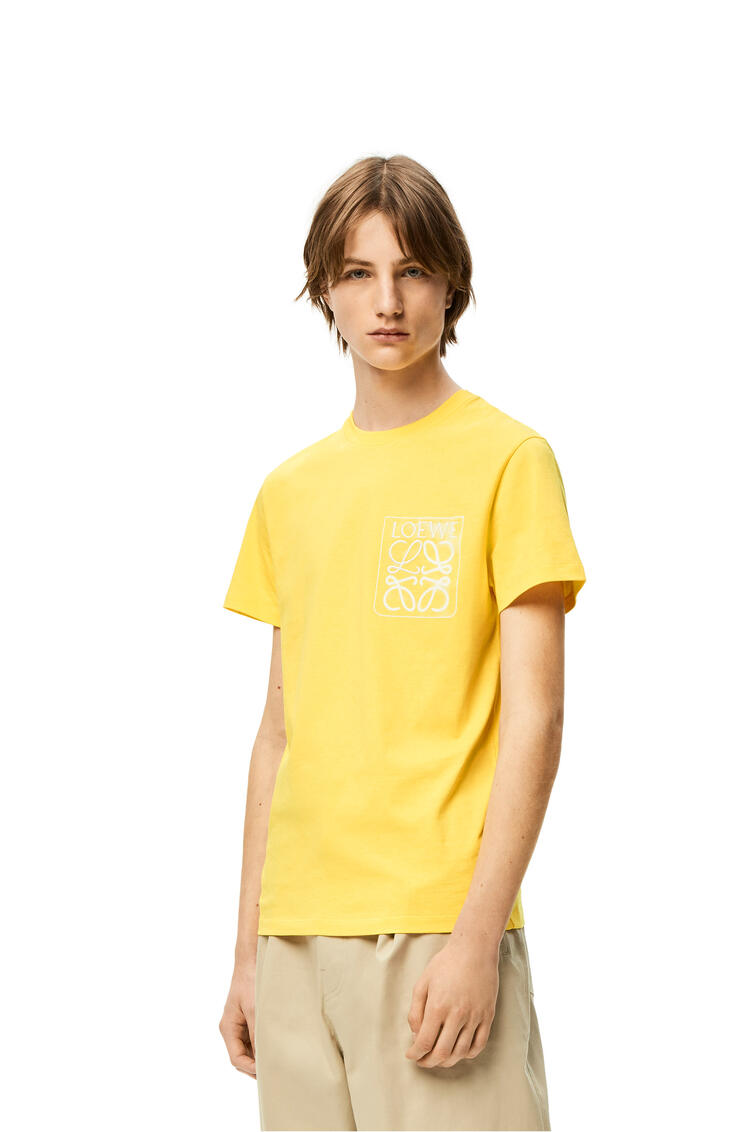 LOEWE Anagram fake pocket T-shirt in cotton Yellow pdp_rd