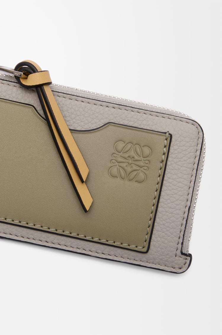 LOEWE Tarjetero-monedero en piel de ternera Gris Valva/Eucalipto