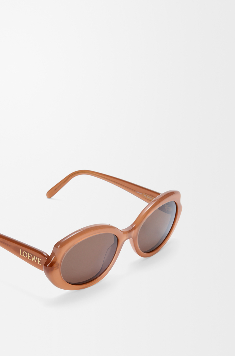 LOEWE 미니 오벌 슬림 선글라스 밀키 캐러멜