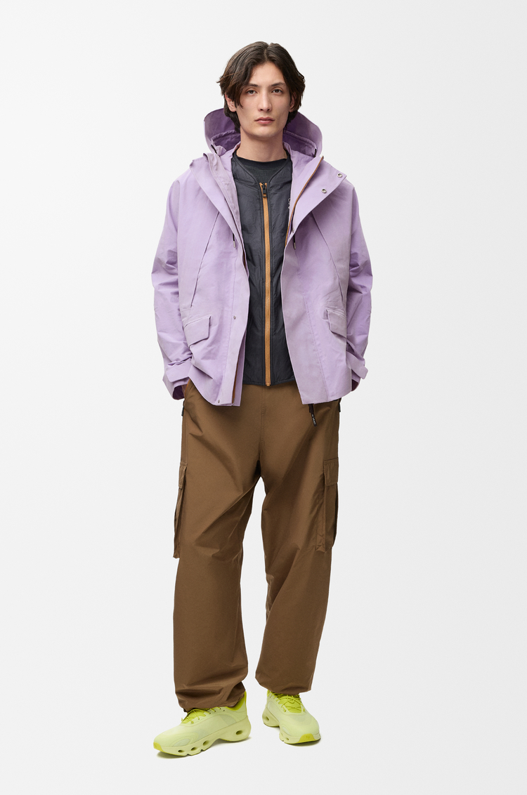 LOEWE Short parka in technical cotton Lilac