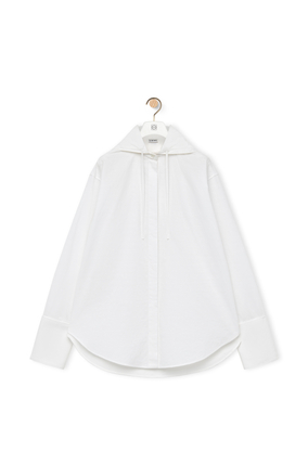 LOEWE Camisa en algodón con capucha Blanco