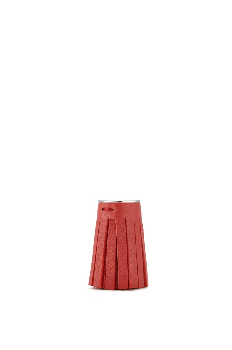 LOEWE Tassel dice in calfskin Pomodoro